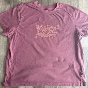 New Balance Floral Design in Mauve Graphic Tee Sz.XL